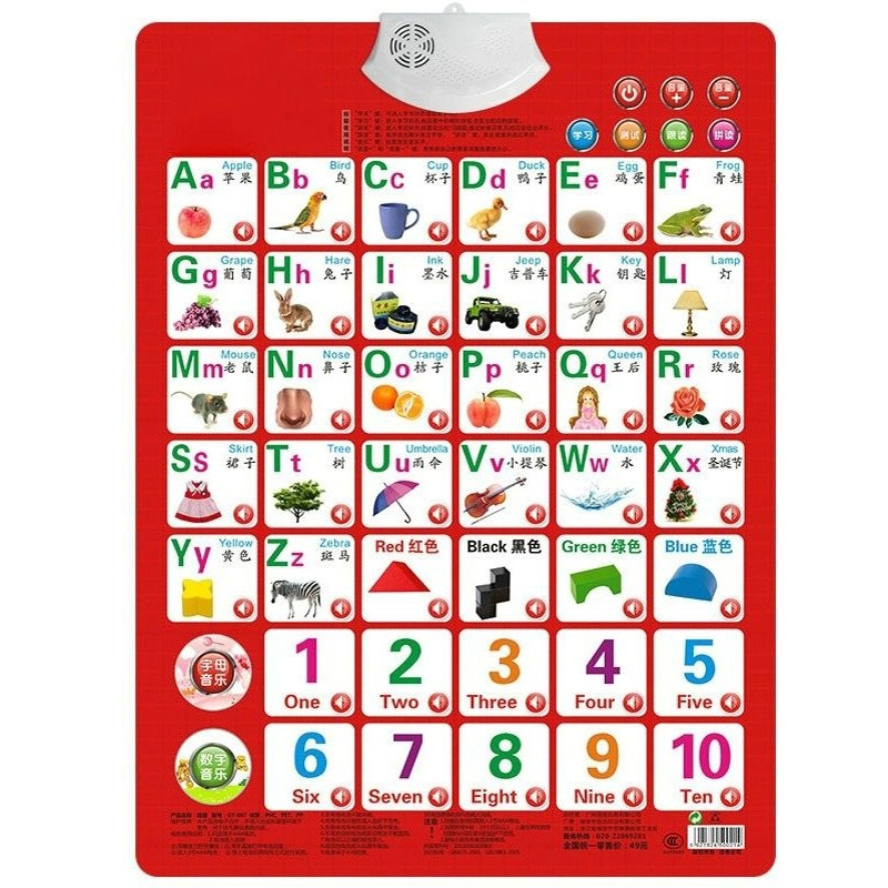 Kids Educational - Alphabet Numbers & More - Aprenda números alfabeto cartão livro bebê