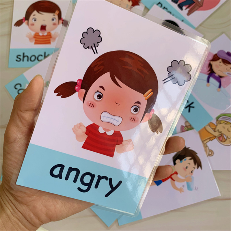 Kids Educational Games Learn English - 14 pçs montessori bebê inglês cartões