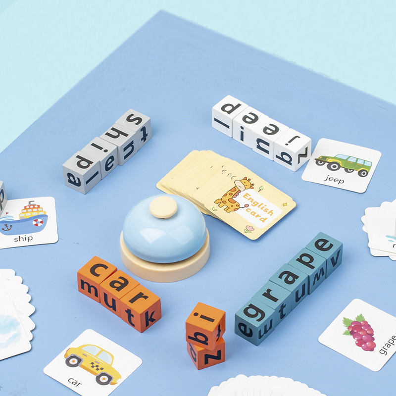 Kids Educational Games Learn English - Criativo feitiço de madeira palavra brinquedo