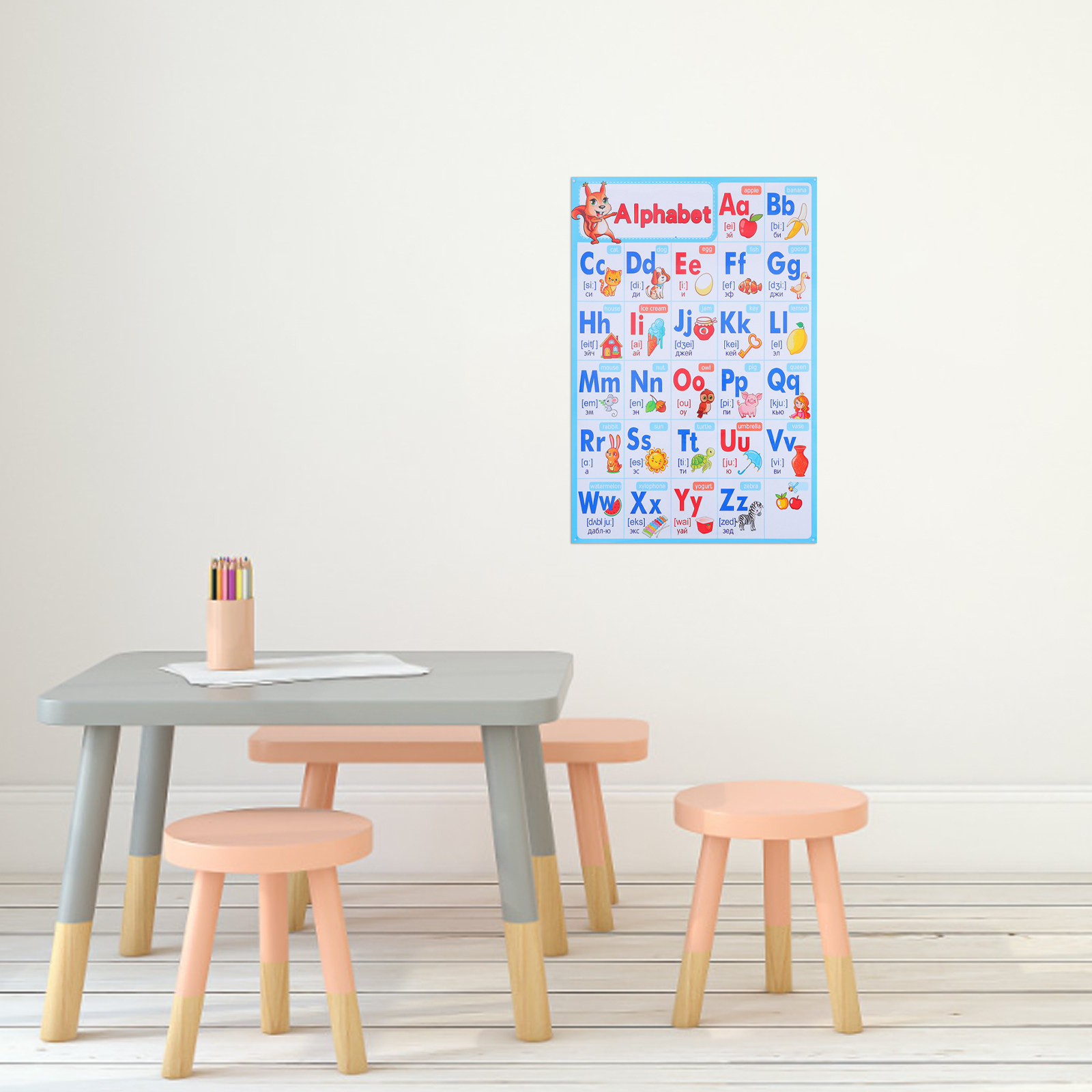 Kids Education Wallpaper - Pôster Abc para Sala de Aula