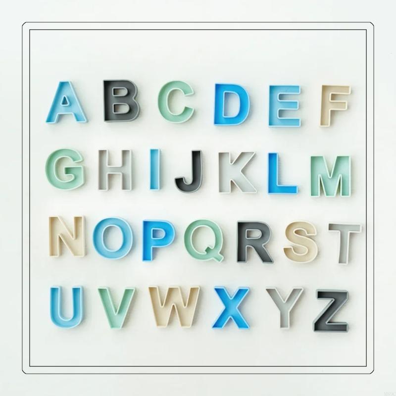 Kids Educational Games Learn English - 24pcs 9x7cm Silicone Inglês Blocks Set