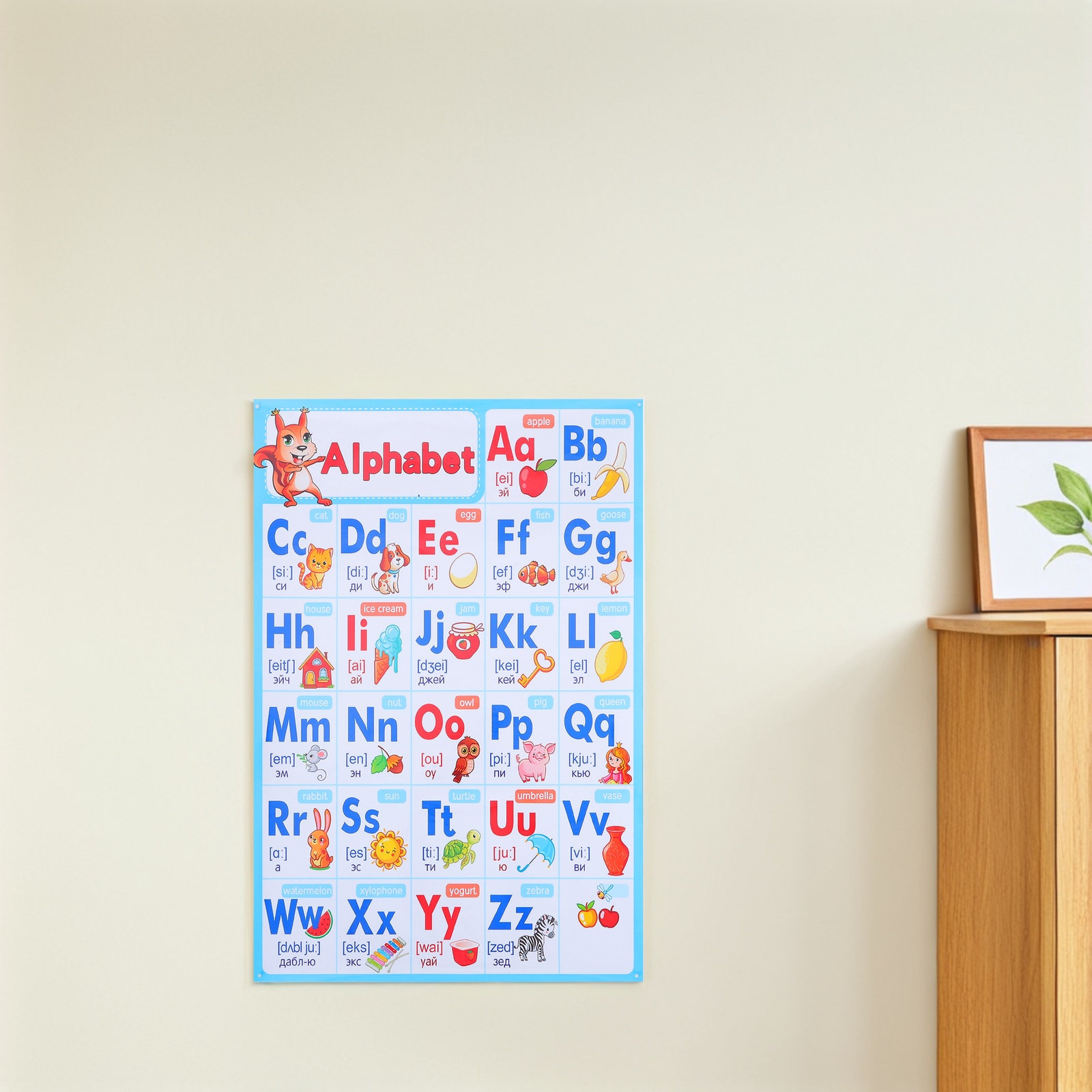 Kids Education Wallpaper - Pôster do Alfabeto ABC para Sala