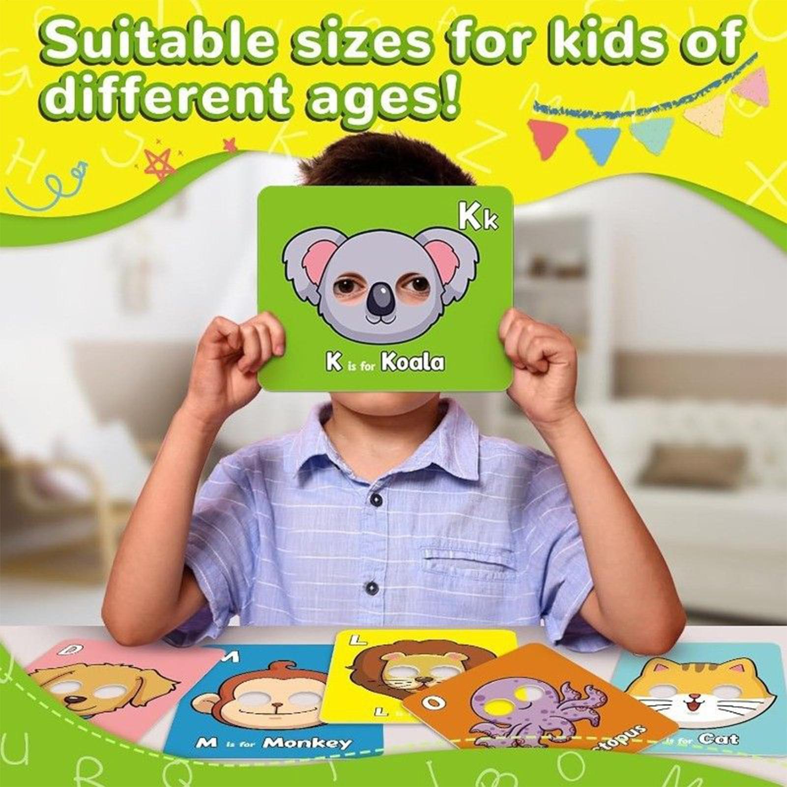 Flash Card Alphabet - 26 peças cartões flash do alfabeto