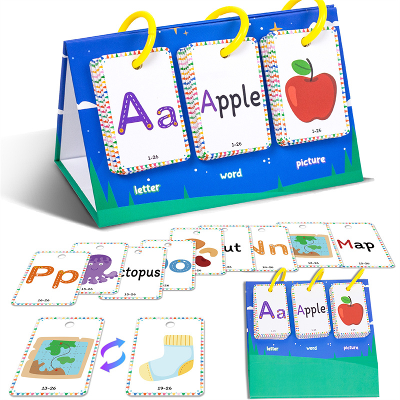 Flash Card Alphabet - Educação precoce carta cartão flash cartões