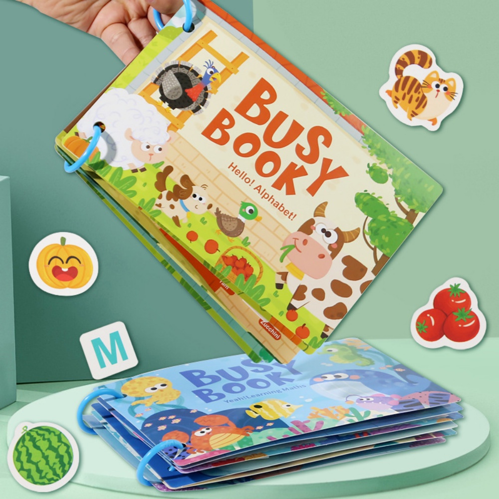 Kids Educational Games Learn English - Livro ocupado adesivo livro silencioso para