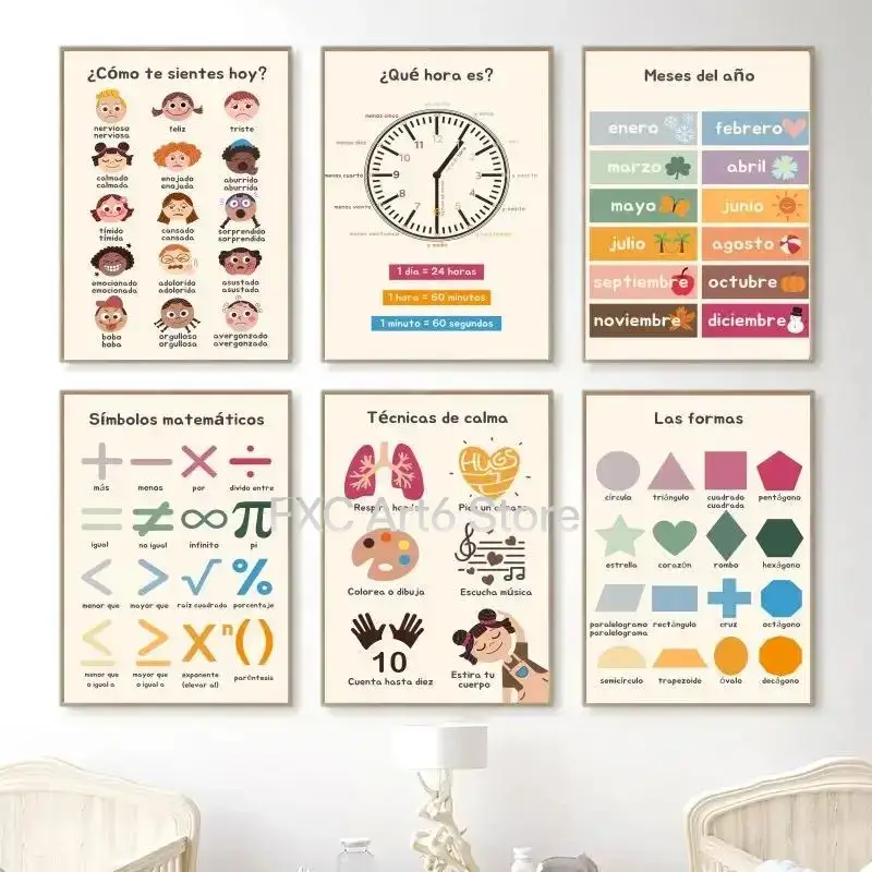 Kids Educational - Alphabet Numbers & More - 1 unidade de pôster educativo sem
