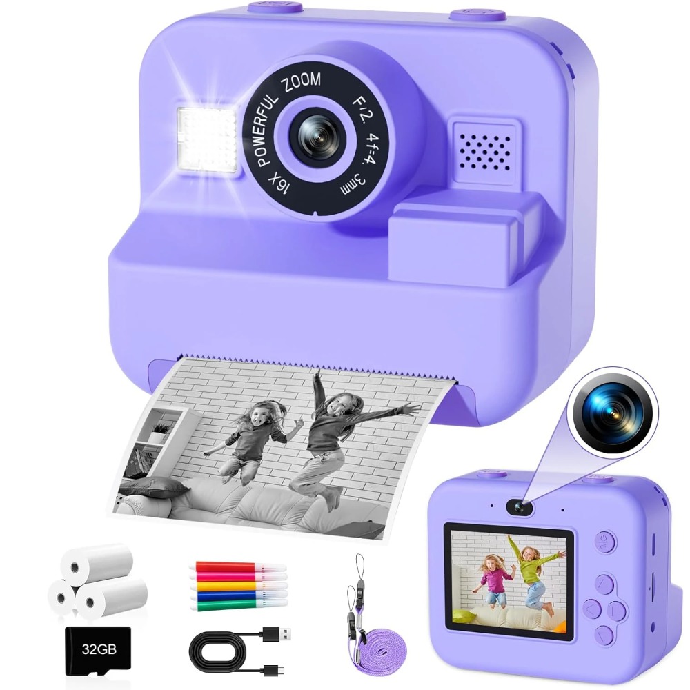 Kids Education Images - Câmera de impressão instantânea térmica educacional