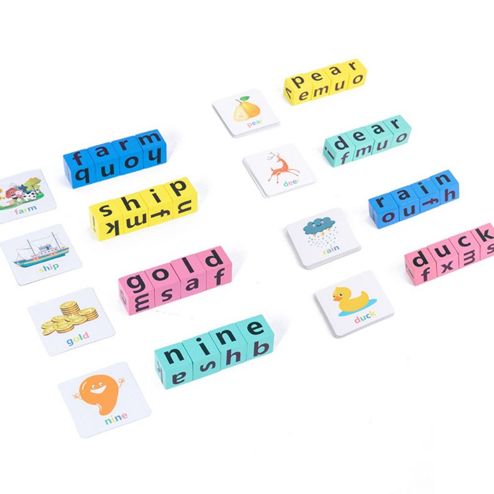 Flash Card Alphabet - Cartões de Aprendizagem de Madeira: Jogo