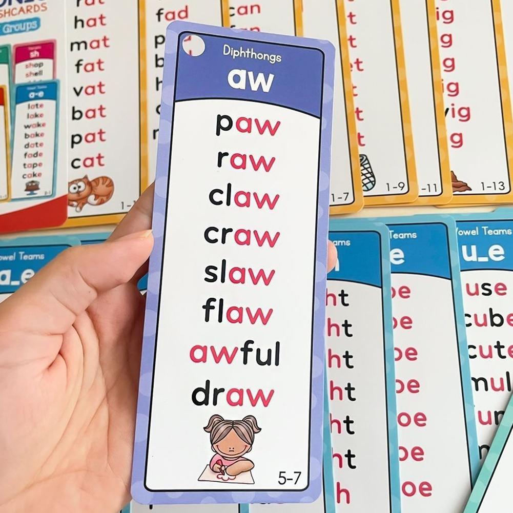 Flash Card Alphabet - 117 Cartões de Fonética para Crianças,