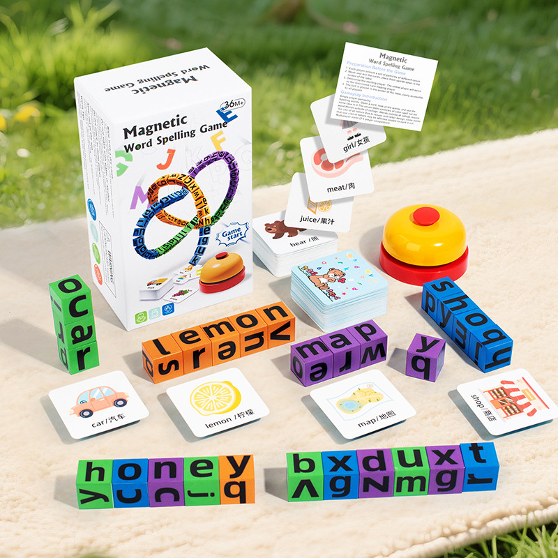 Kids Educational Games Learn English - Cubo Magnético de Palavras para Crianças