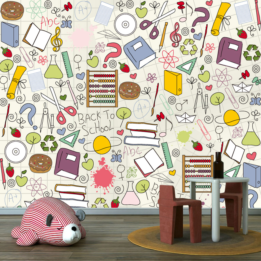 Kids Education Wallpaper - Papel de Parede Personalizado Fácil de