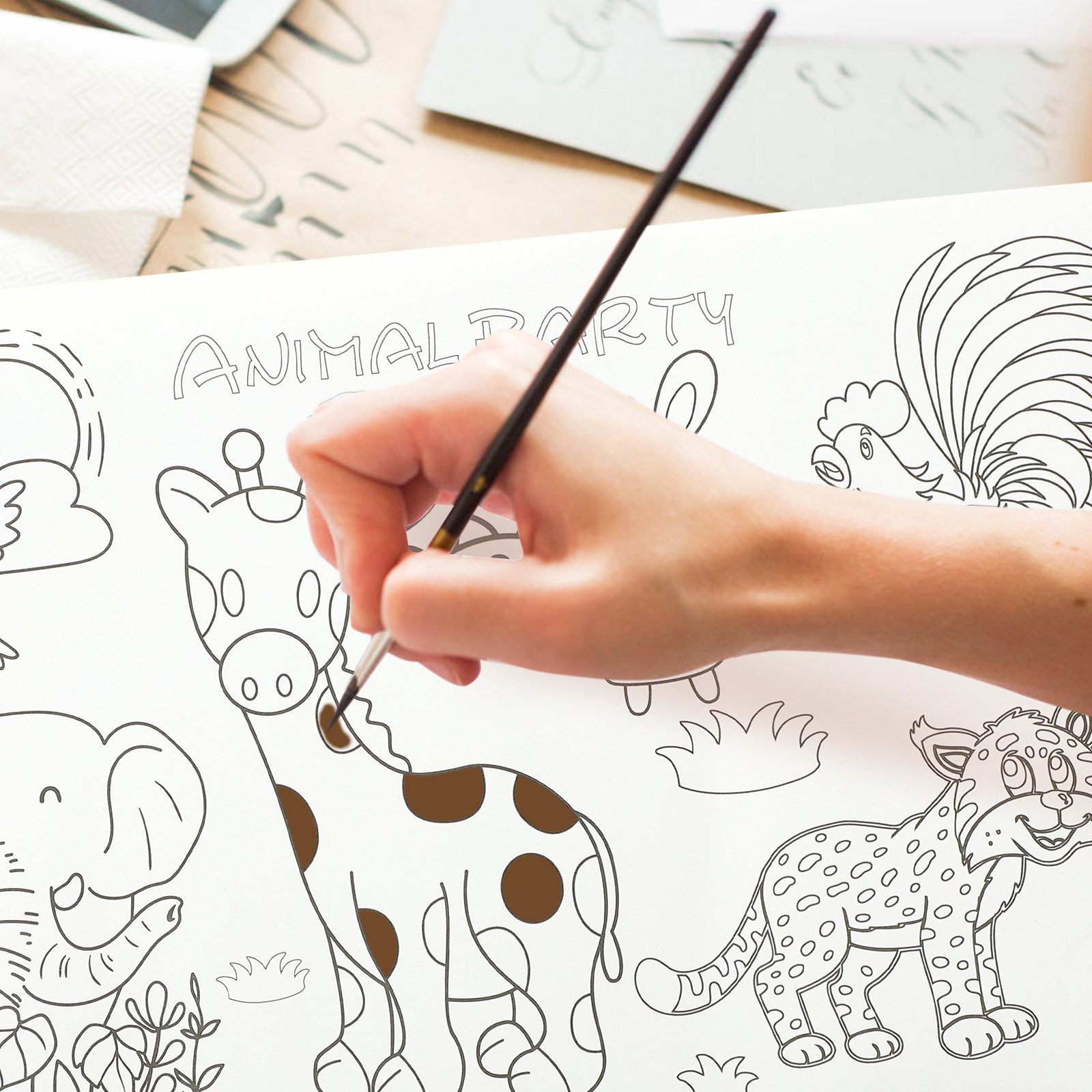 Kids Education Wallpaper - Pôster Educacional para Colorir para Crianças,