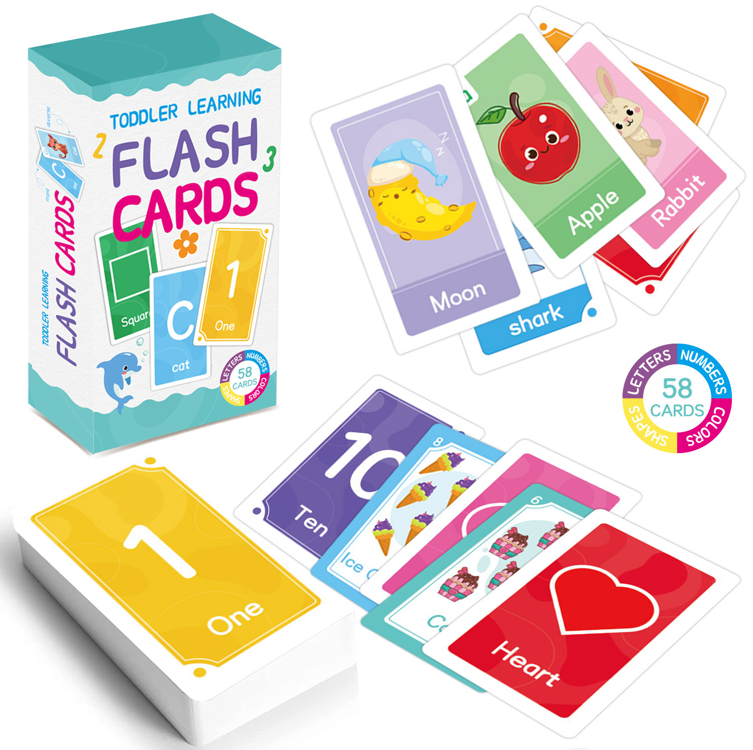 58 pçs abc alfabeto flashcards - Kids Education Learning avaliação e preço