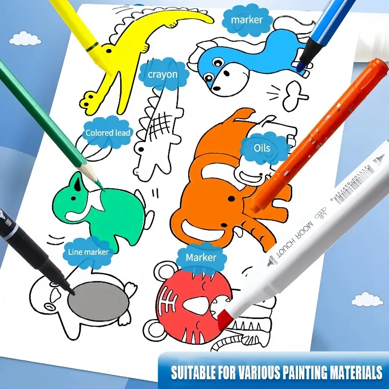 Crianças colorir rolo de papel - Kids Education Wallpaper avaliação e preço