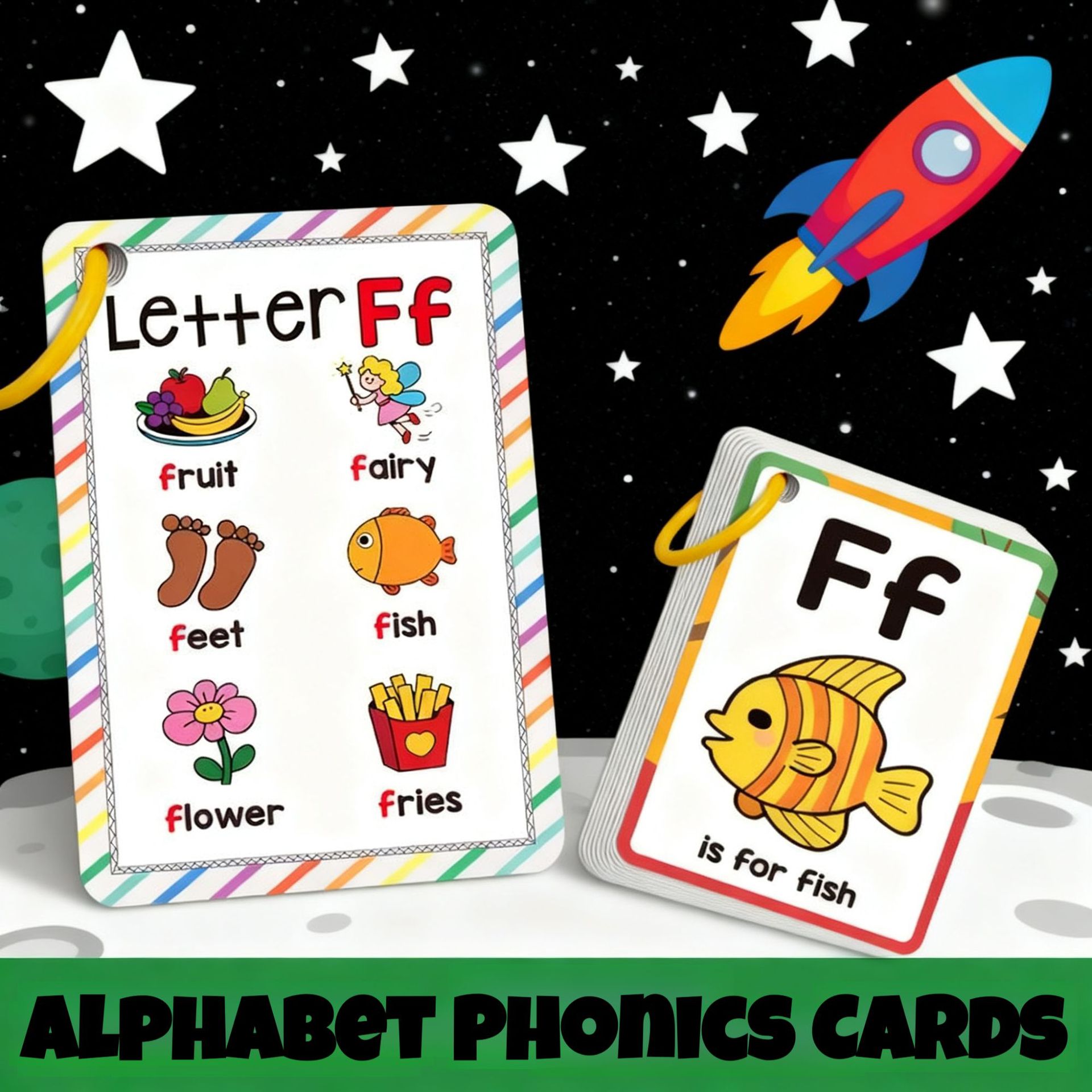 Cartões de Fonética Ecológicos - Flash Card Alphabet avaliação e preço