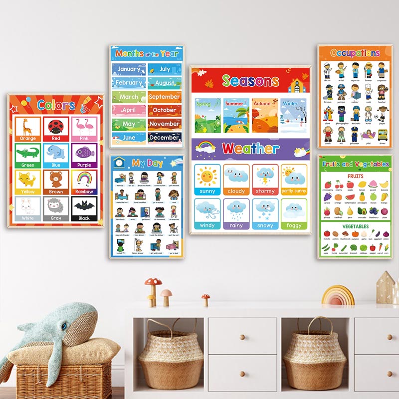 1 peça sem moldura, quadro de  - Kids Educational - Alphabet Numbers & More avaliação e preço