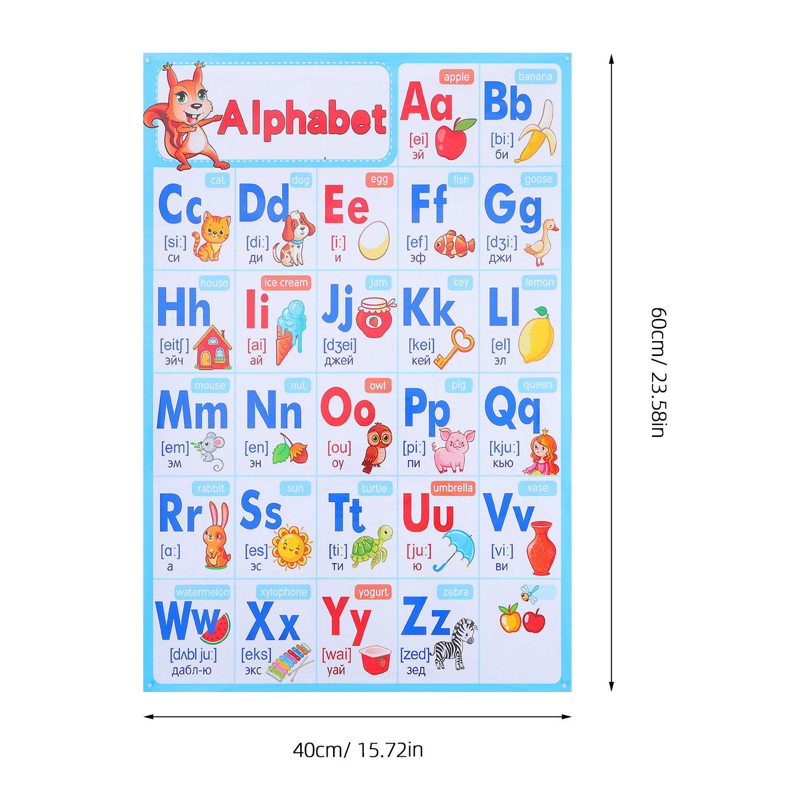 Pôster do Alfabeto ABC para Sa - Kids Education Wallpaper avaliação e preço
