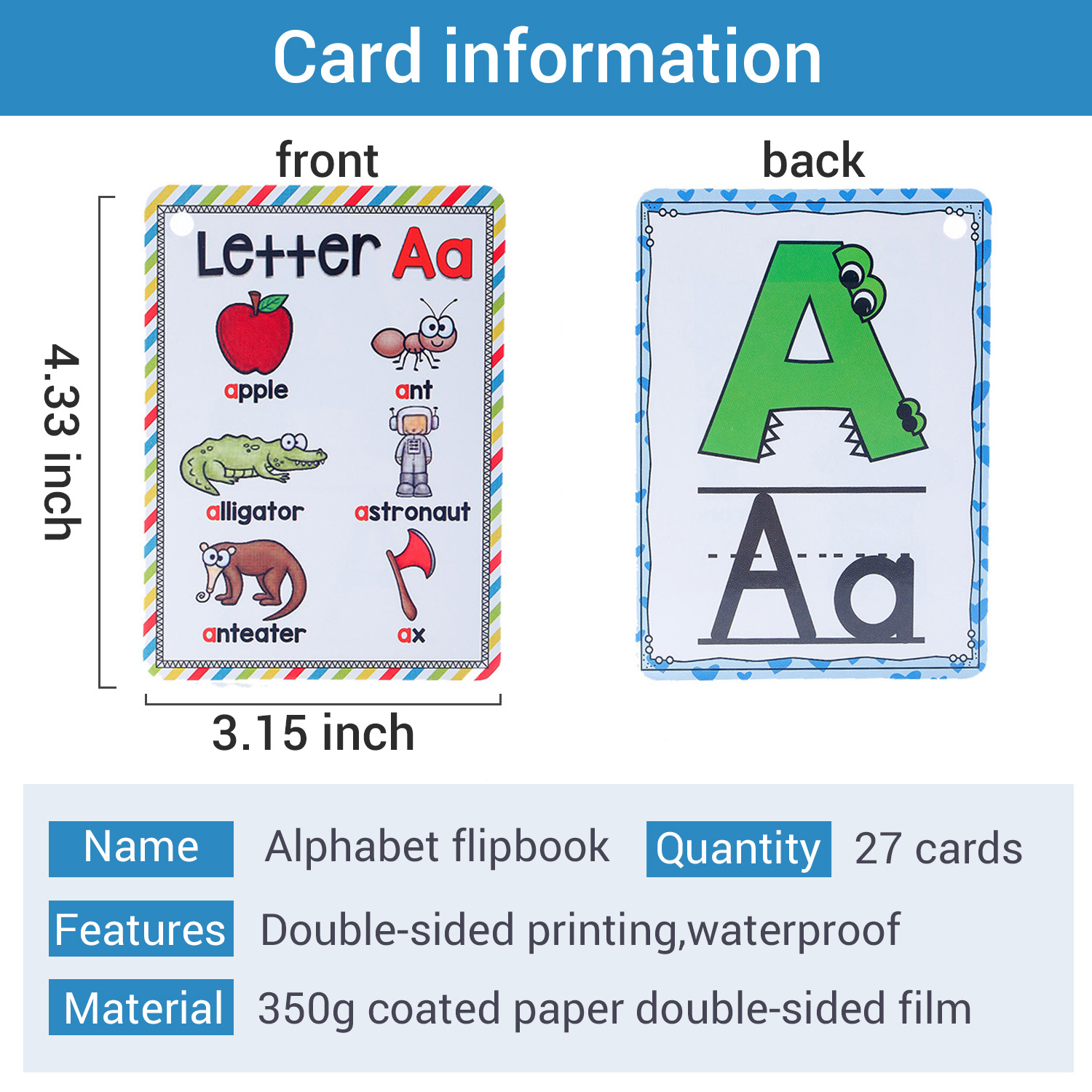 Bview arte inglês 26 letras al - Flash Card Alphabet avaliação e preço