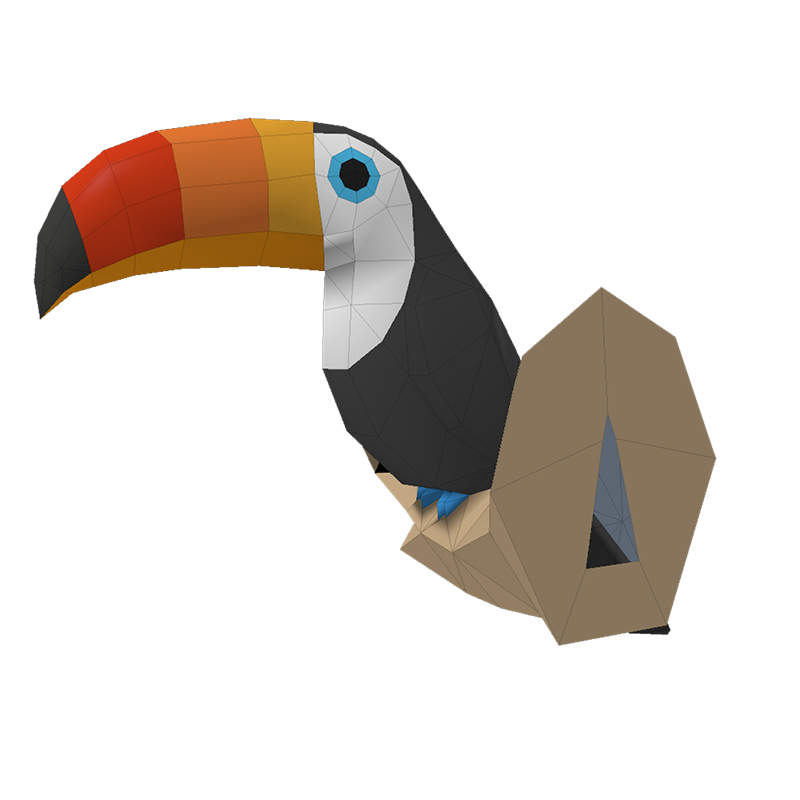 Tucano 3D Papel Modelo Papercr - Kids Education Wallpaper avaliação e preço