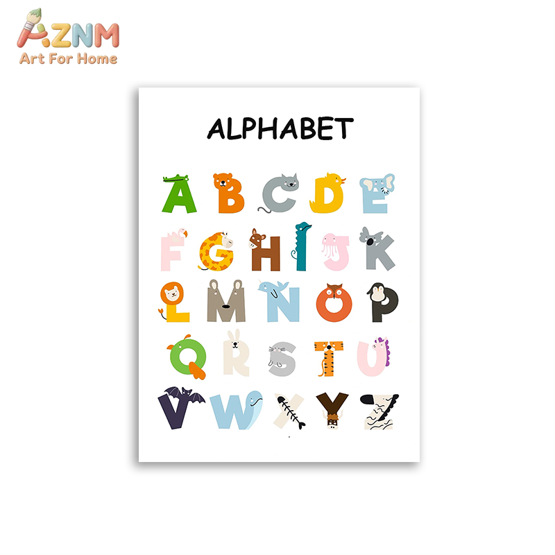 AZNM Quadro de Parede Educacio - Kids Education Learning avaliação e preço