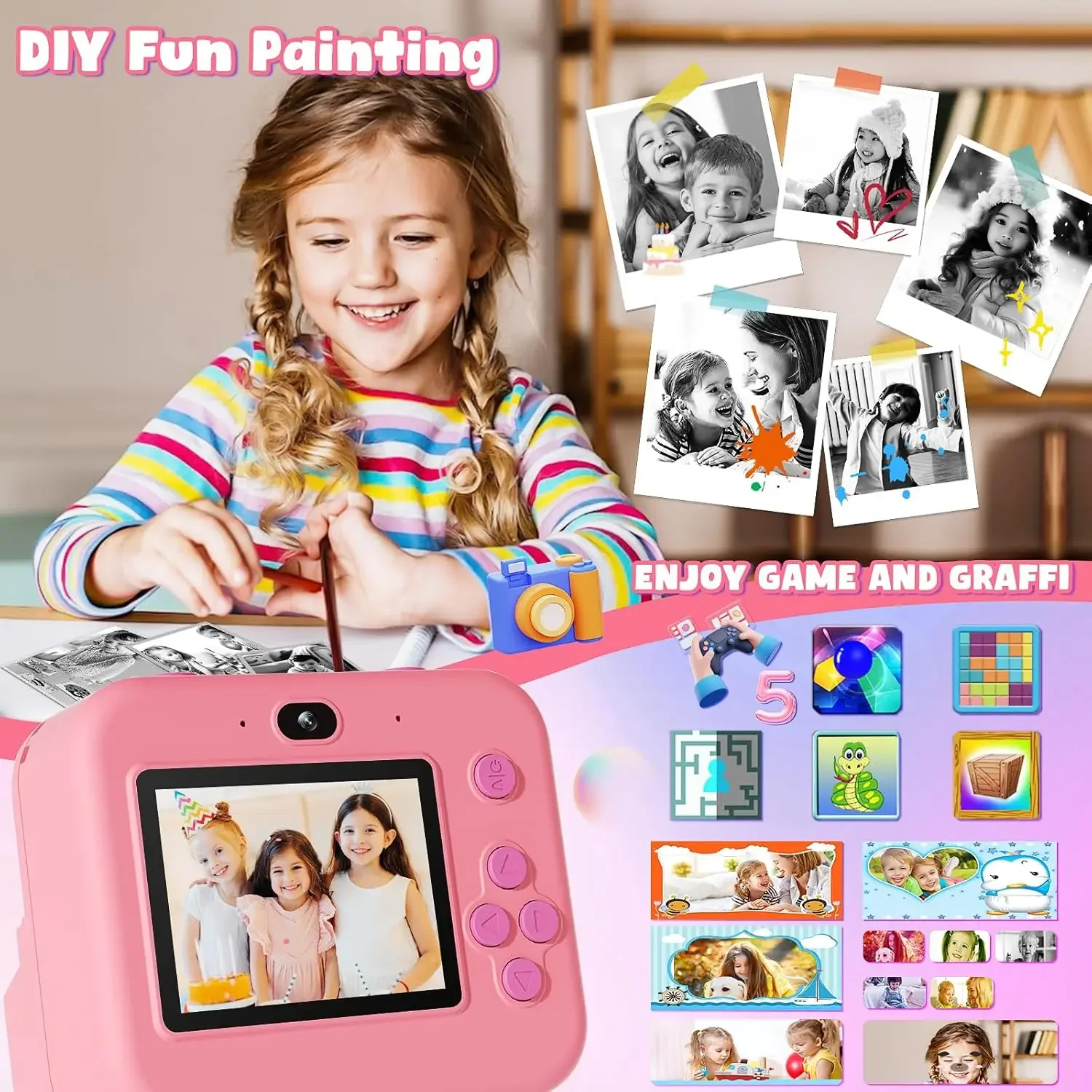 Câmera Digital Infantil, Impre - Kids Education Images avaliação e preço
