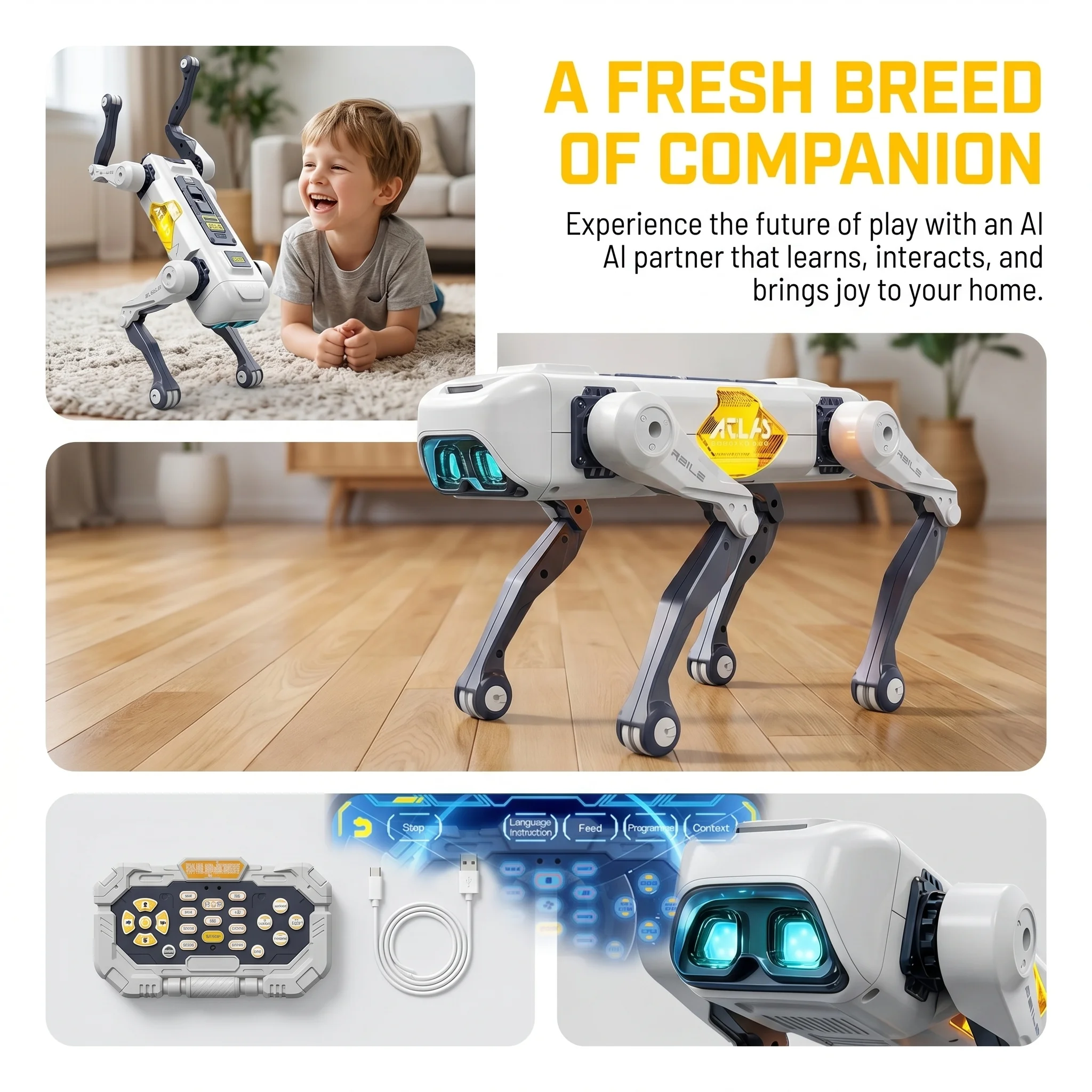Cão Robô Inteligente com IA, C - Kids Education Learning avaliação e preço