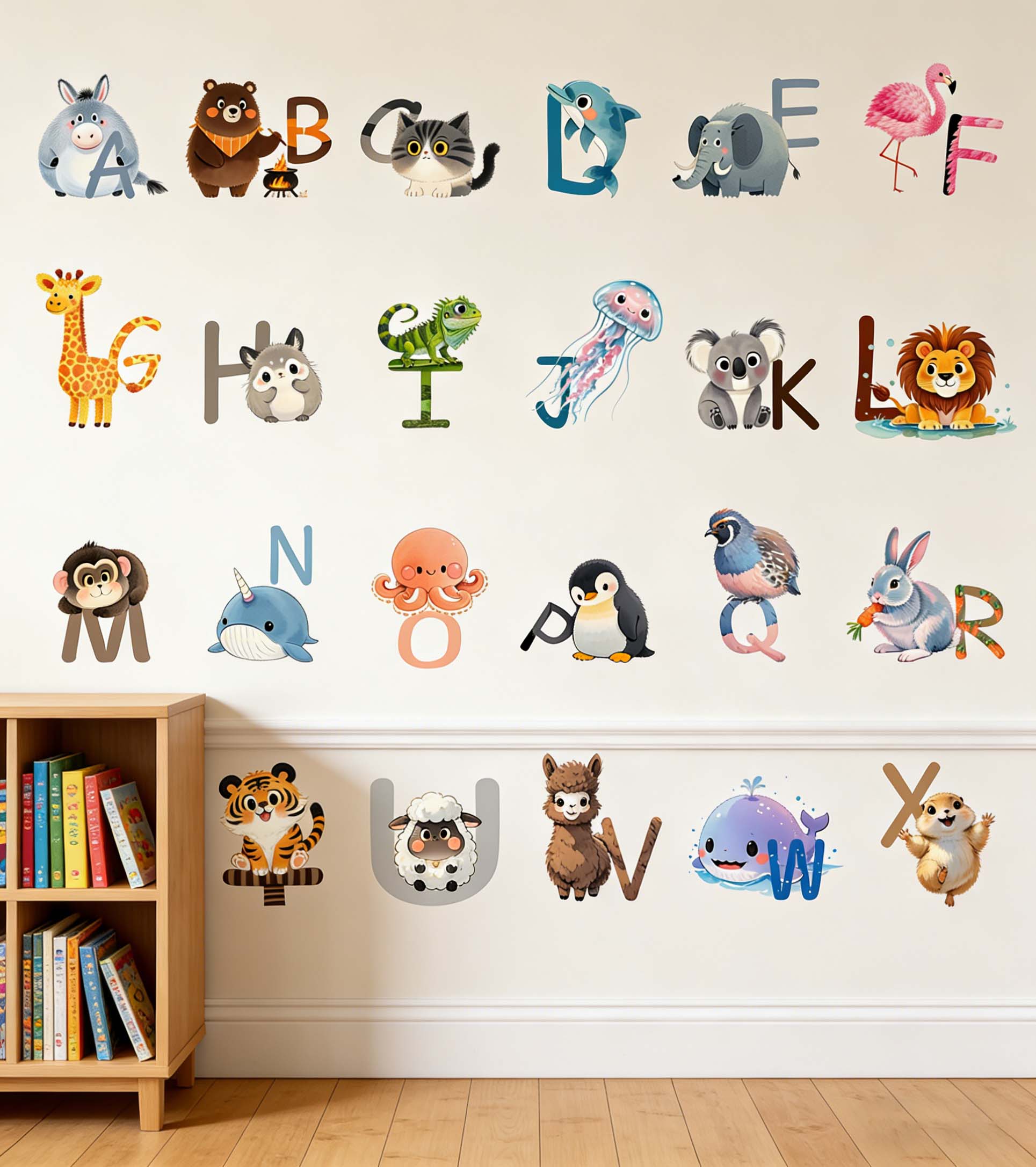 Adesivos de Parede do Alfabeto - Kids Education Wallpaper avaliação e preço