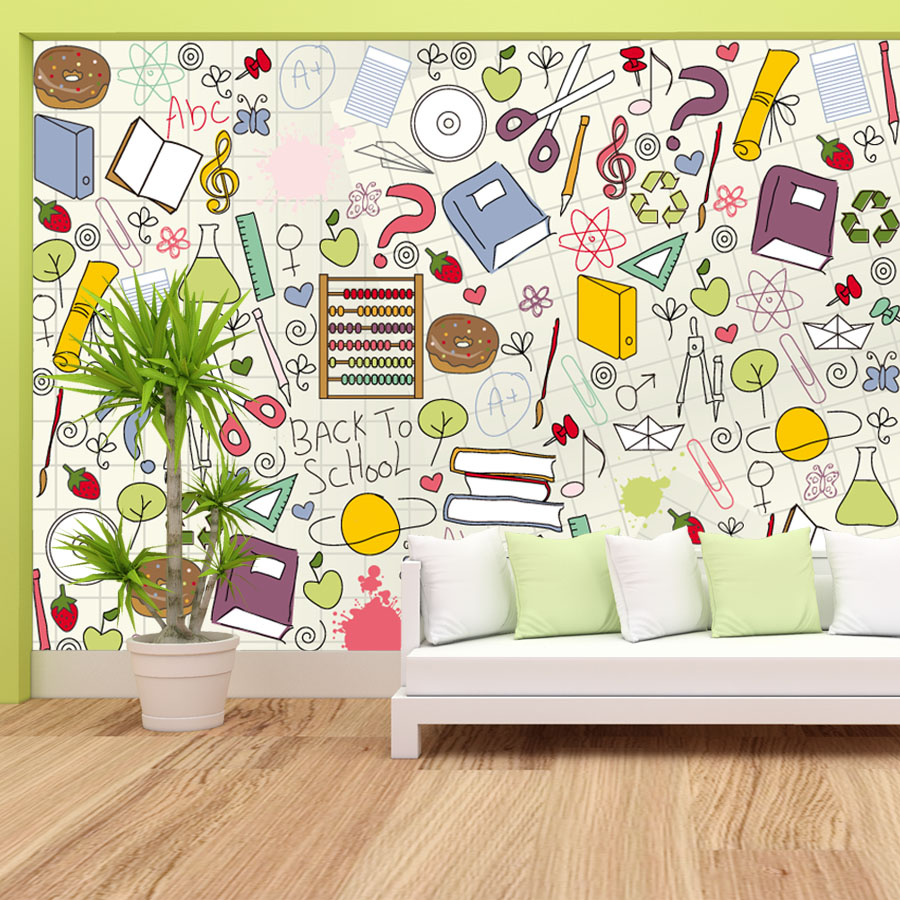 Papel de Parede Personalizado  - Kids Education Wallpaper avaliação e preço