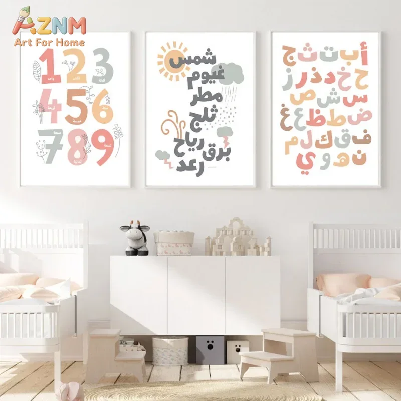 Arte de Parede Árabe em Inglês - Kids Education Learning avaliação e preço
