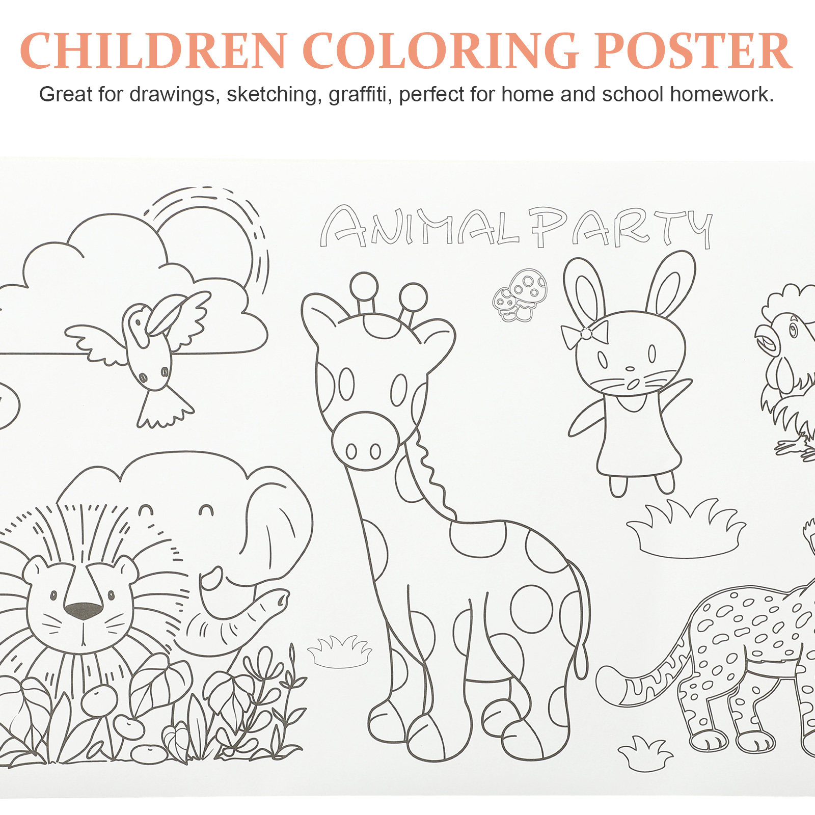 Pôster Educacional para Colori - Kids Education Wallpaper avaliação e preço